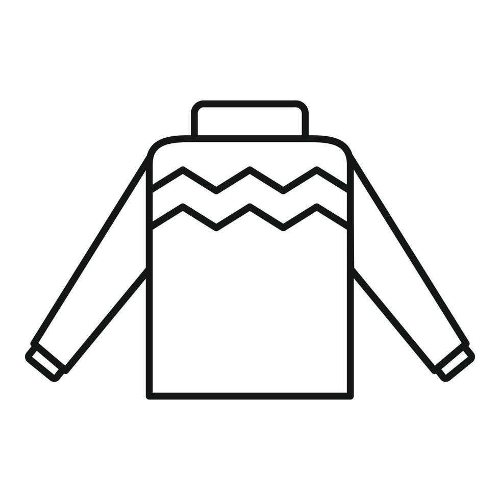 Winter pullover icon, outline style vector