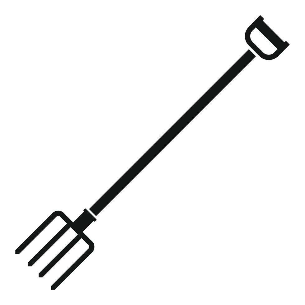 Garden pitchfork icon, simple style vector