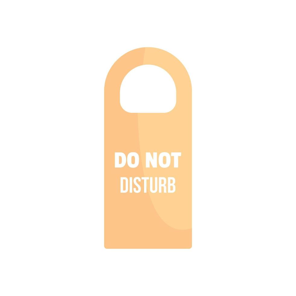 Do not disturb room tag icon, flat style vector