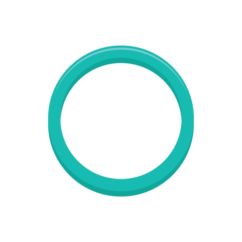Hormonal ring icon, flat style vector