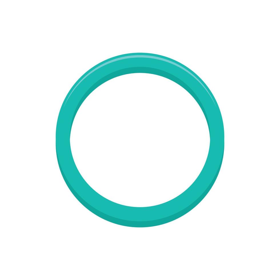 Hormonal ring icon, flat style vector