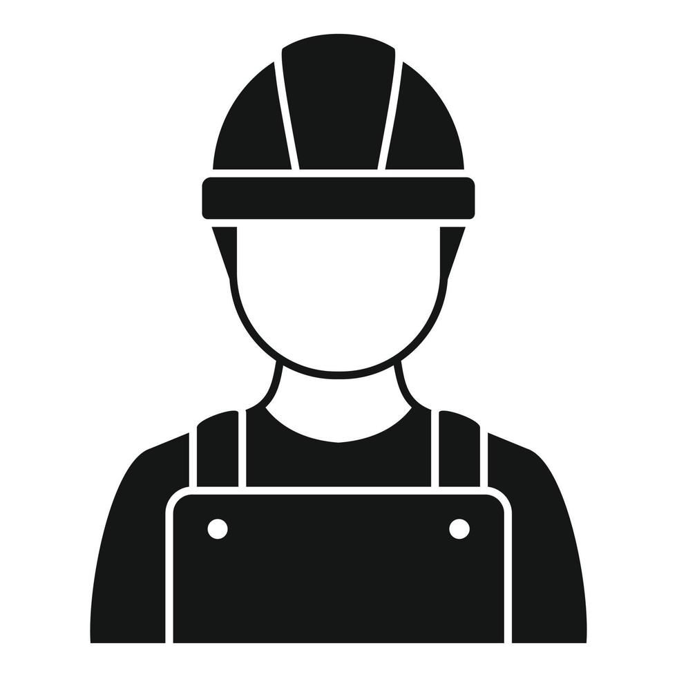 Construction man icon, simple style vector