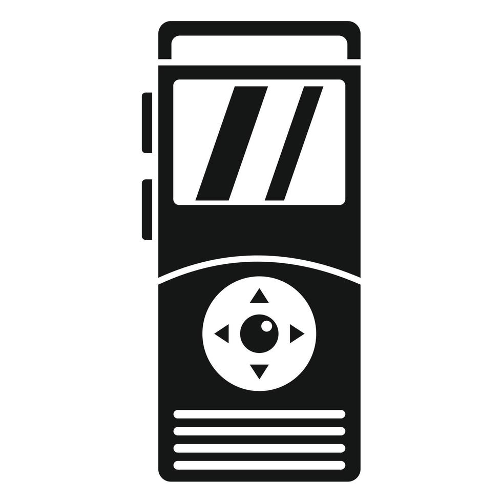 Dictaphone icon, simple style vector