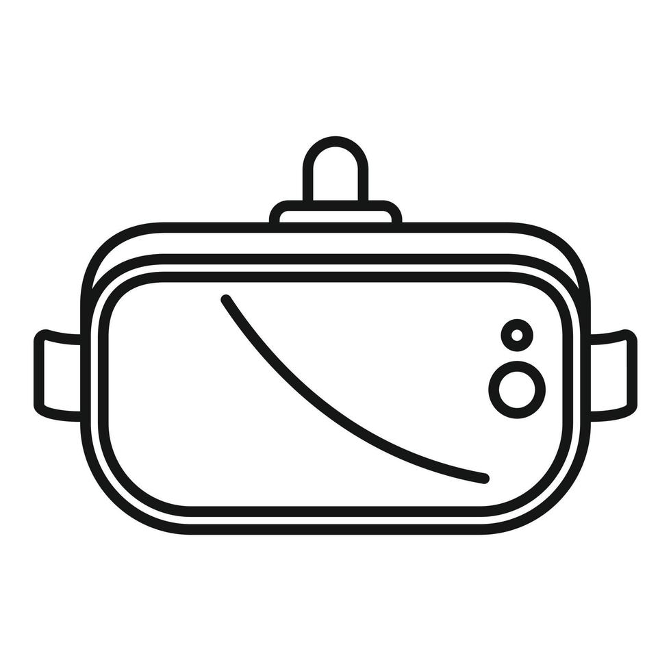 Vr glasses icon, outline style vector