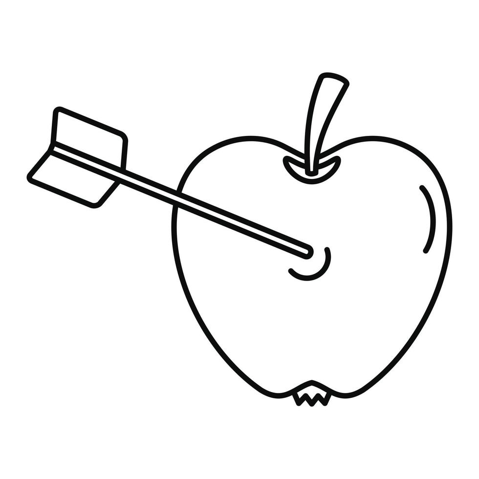 Business target icon, outline style vector