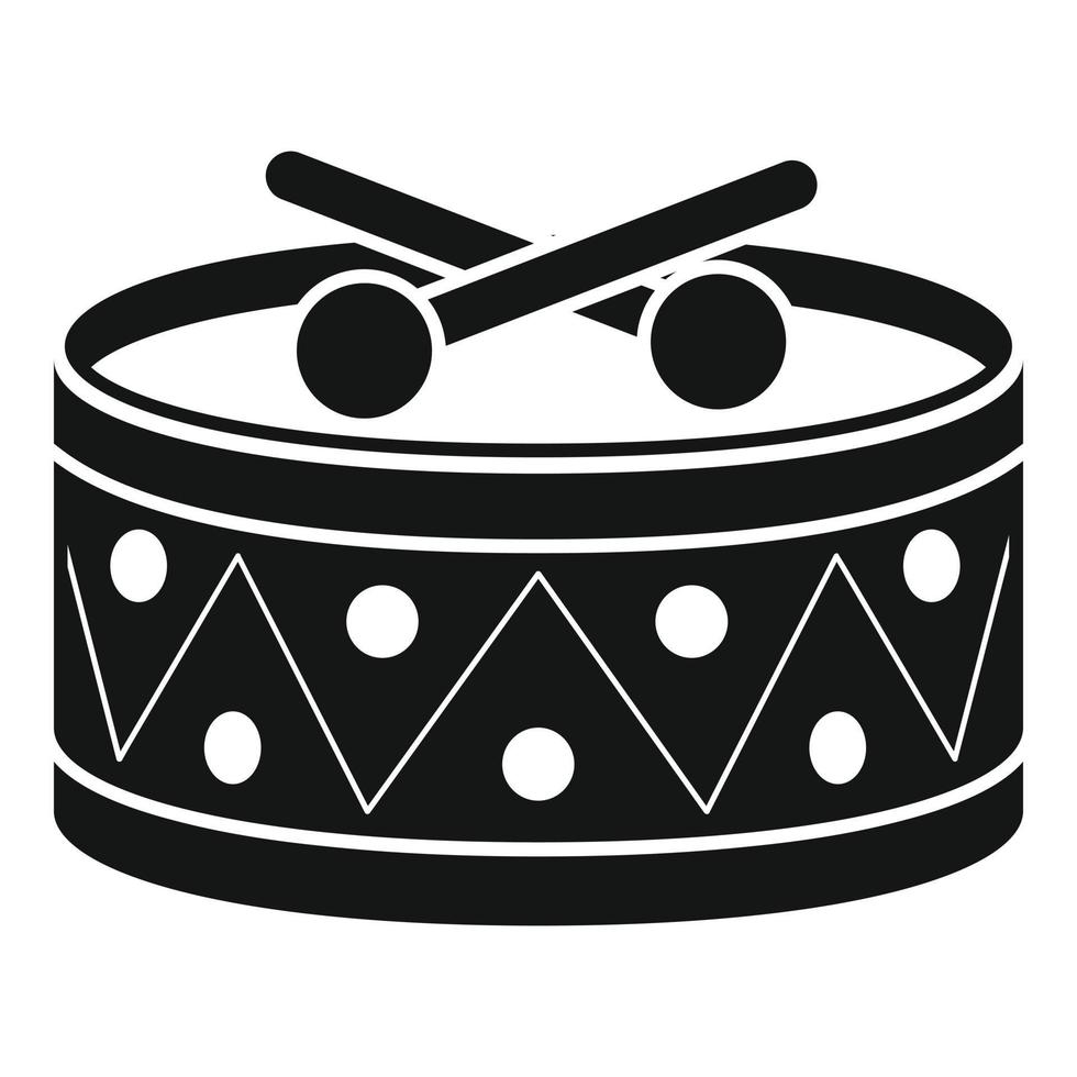 Drums toy icon, simple style vector