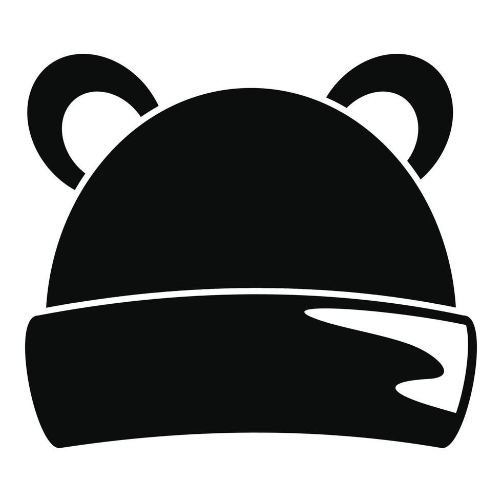 icono de sombreros de invierno para niños, estilo simple vector