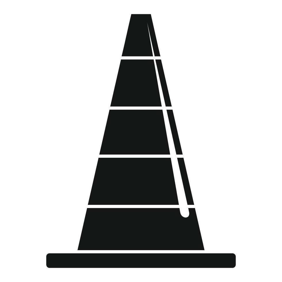 Road cone icon, simple style vector