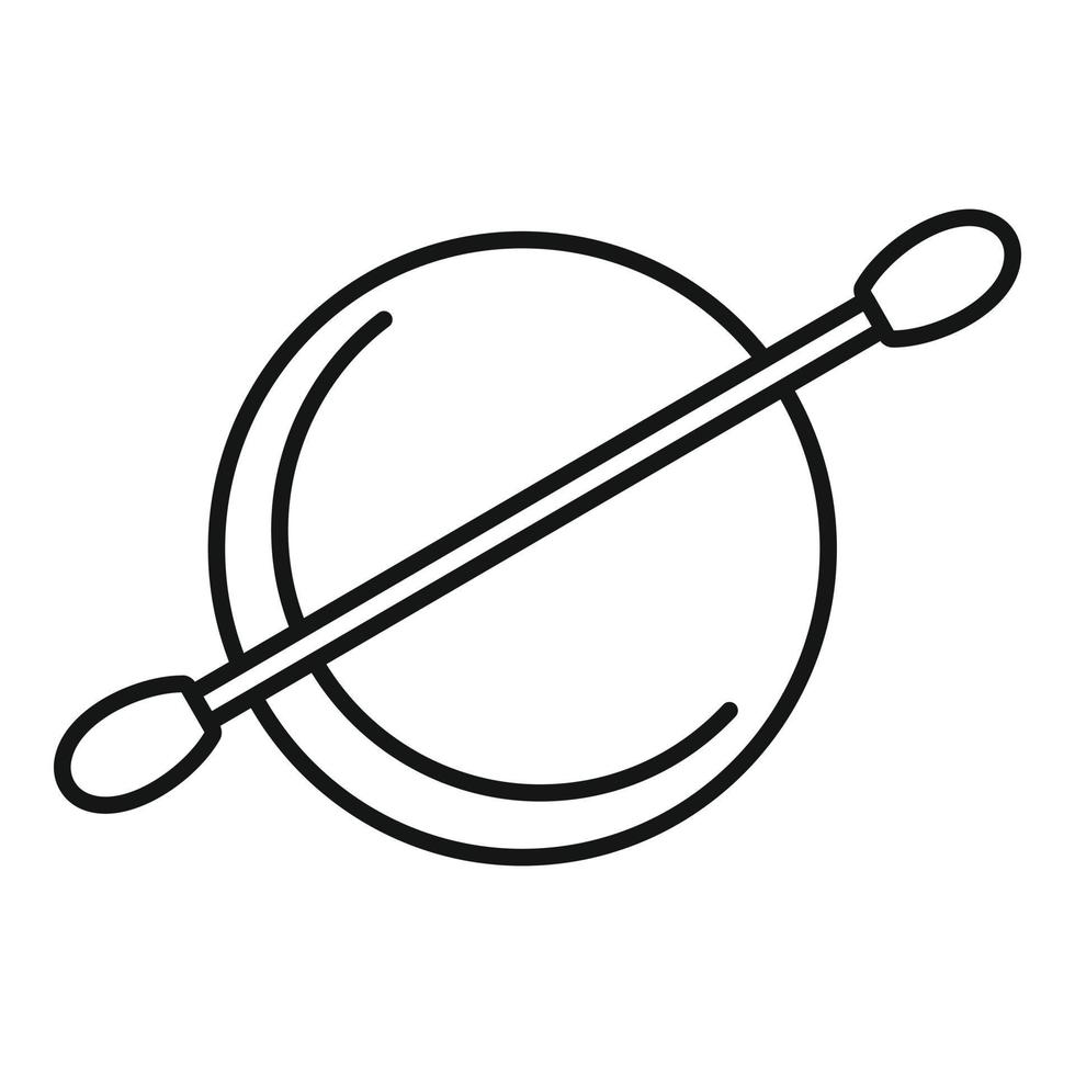 Clean lens stick icon, outline style vector