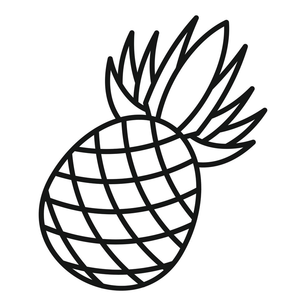 Eco pineapple icon, outline style vector