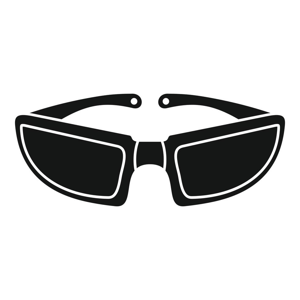 icono de gafas de bicicleta, estilo simple vector