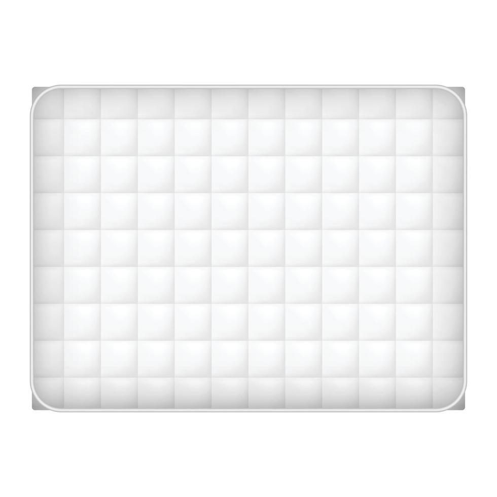 Soft mattress icon, realistic style vector