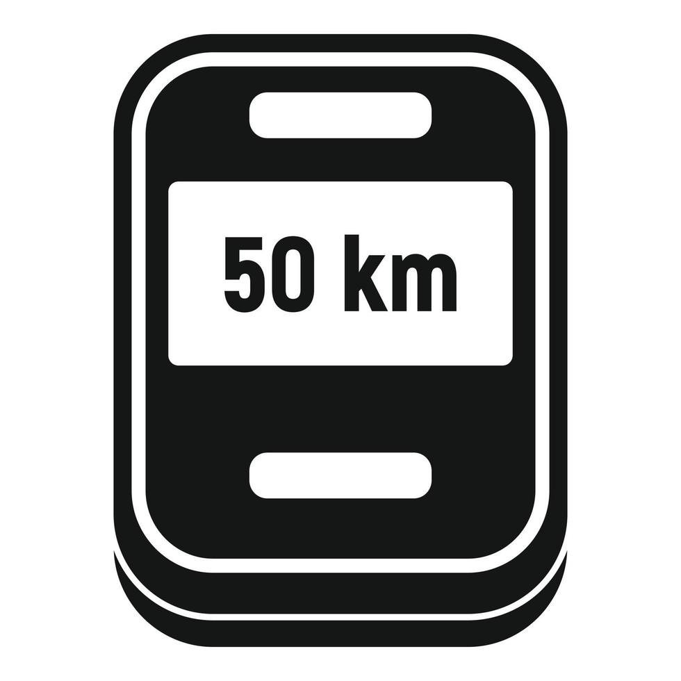 Bike speedometer icon, simple style vector