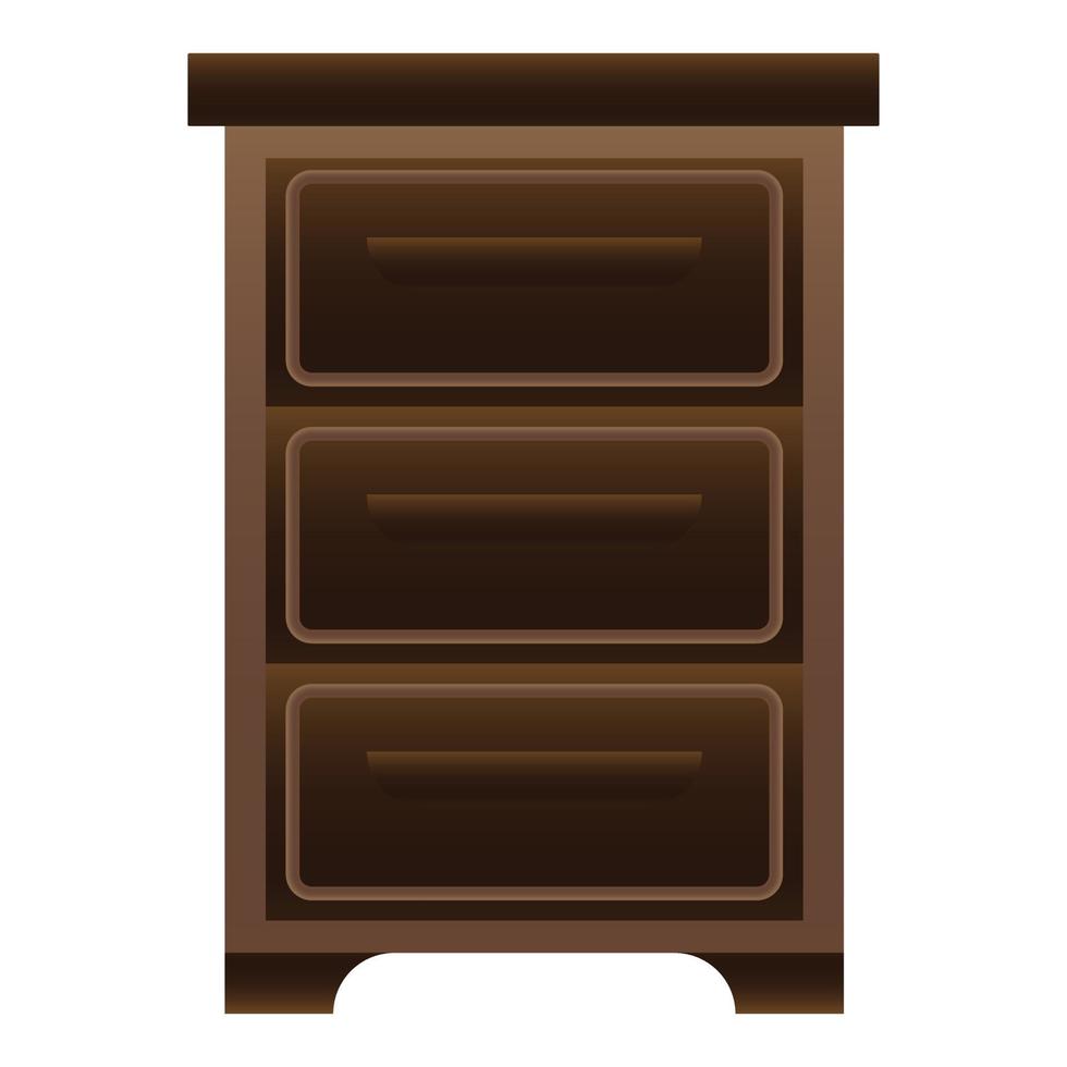 Office drawer icon, cartoon style vector