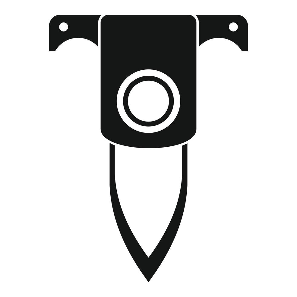 icono de cuchillo de buceo, estilo simple vector