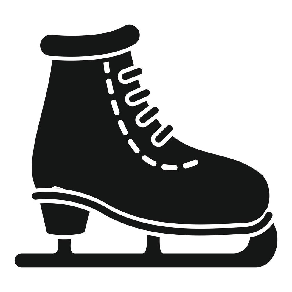 Ice skate icon, simple style vector