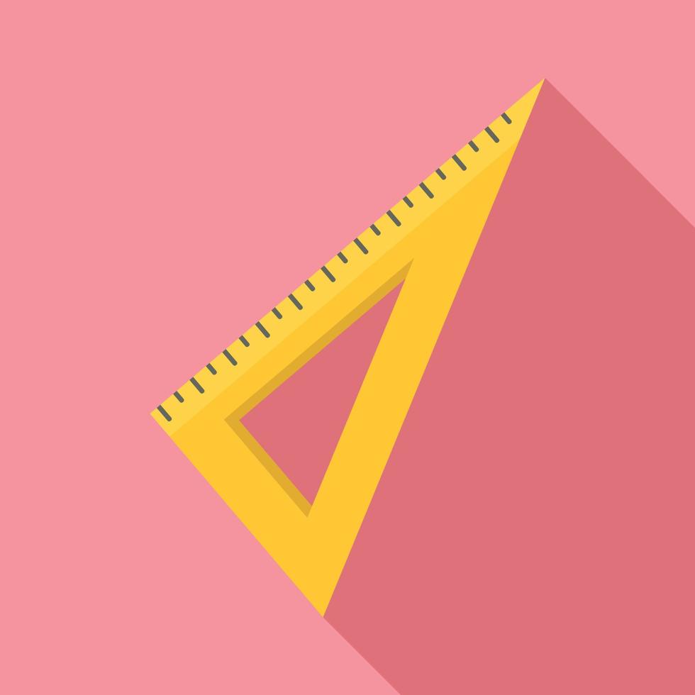 Angle ruler icon, flat style vector