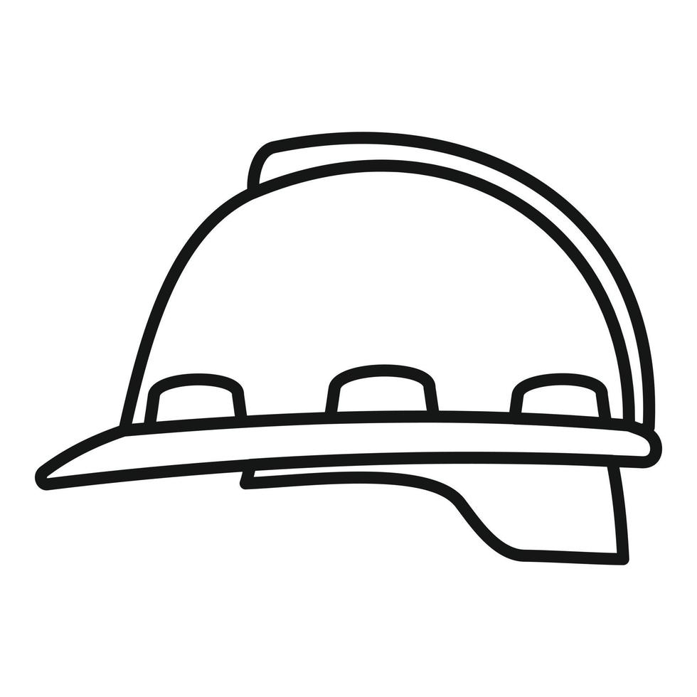 Architect helmet icon, outline style vector