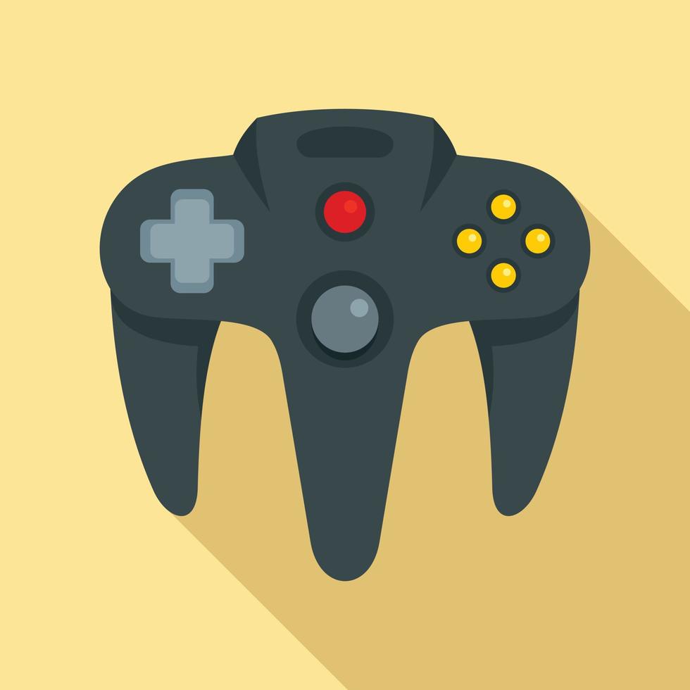 Video game joystick icon, flat style vector