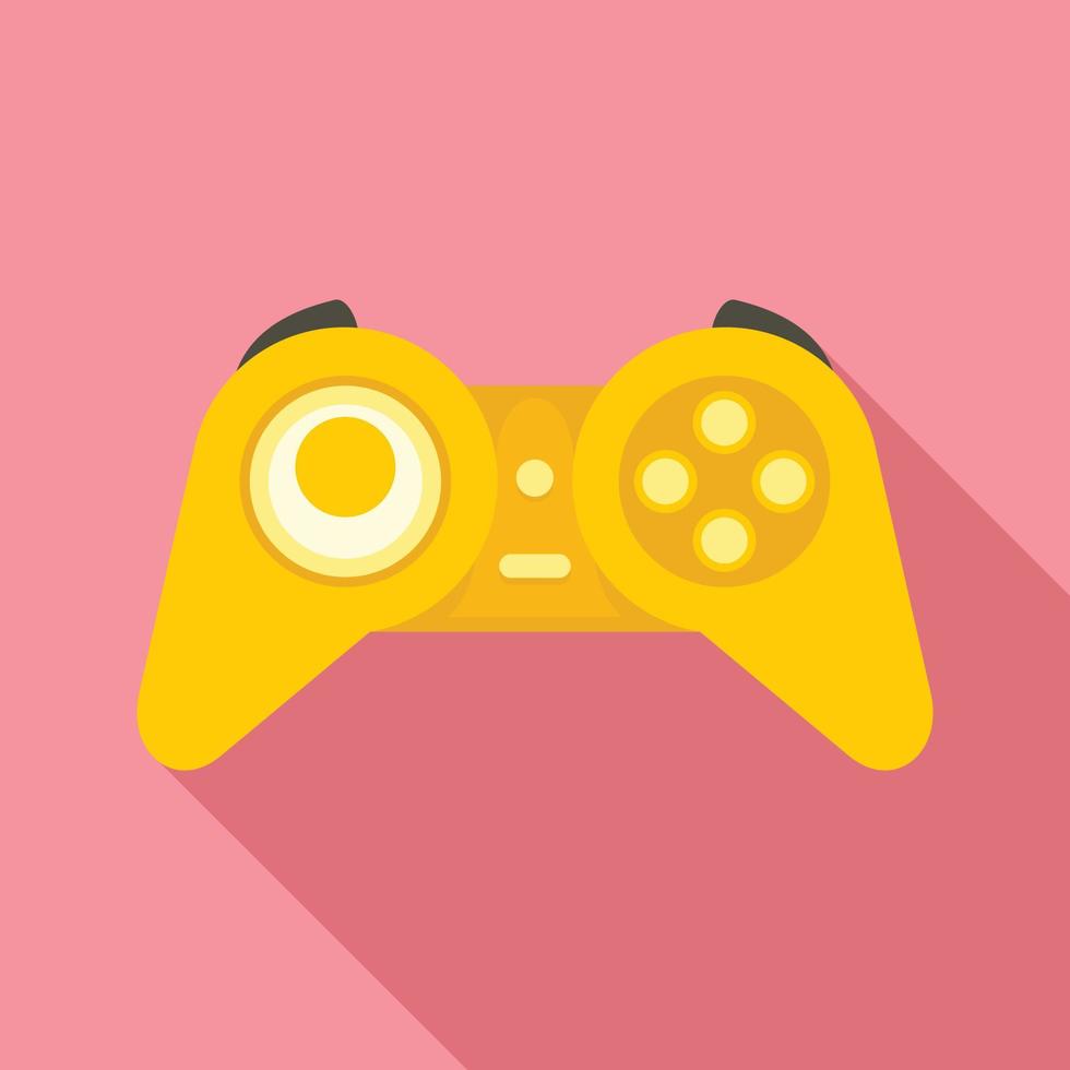 Gaming controller icon, flat style vector