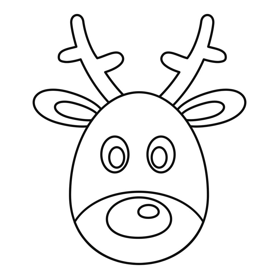 Deer head icon, outline style vector