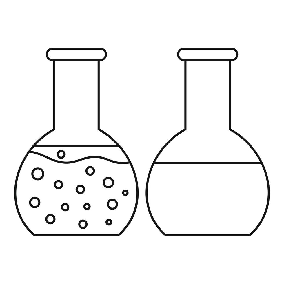 Water flask dirty probe icon, outline style vector