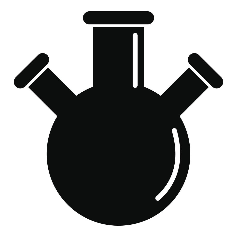 Triple flask icon, simple style vector