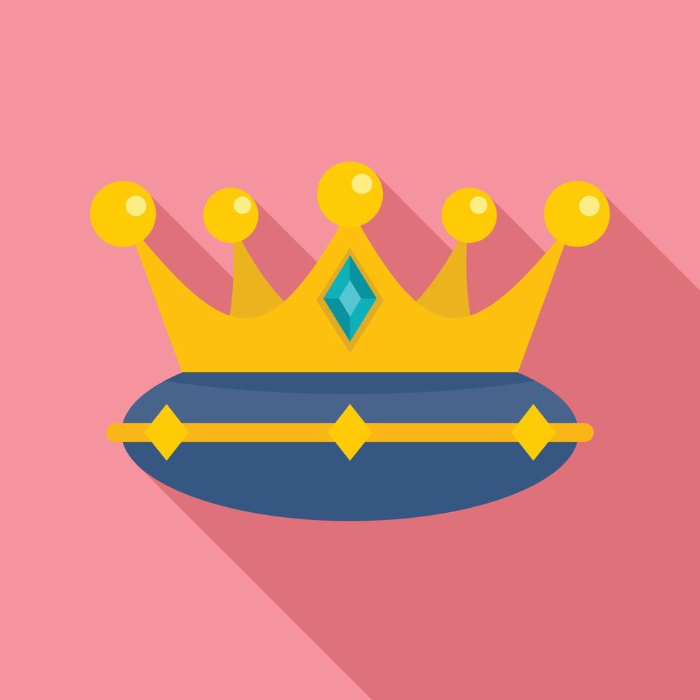 Queen crown icon, flat style vector