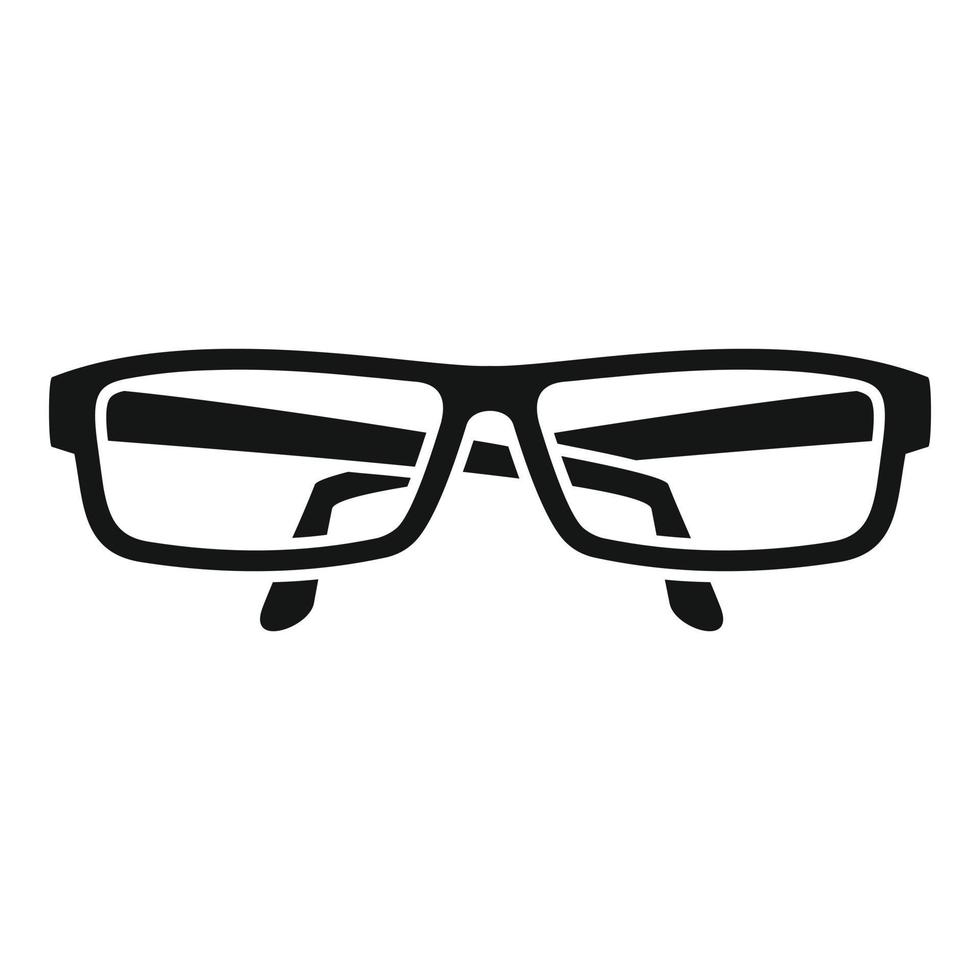Eye glasses icon, simple style vector