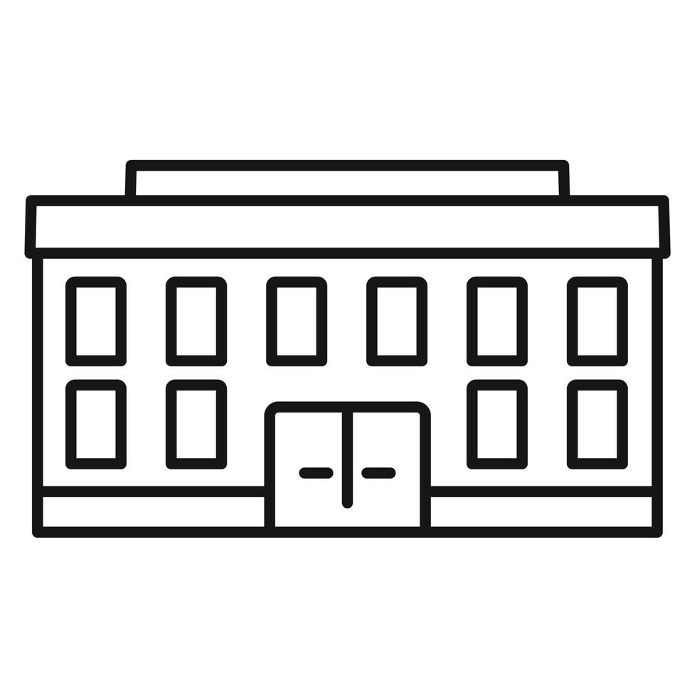 Village courthouse icon, outline style vector