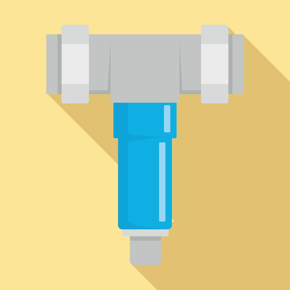 Filter water pipe icon, flat style vector