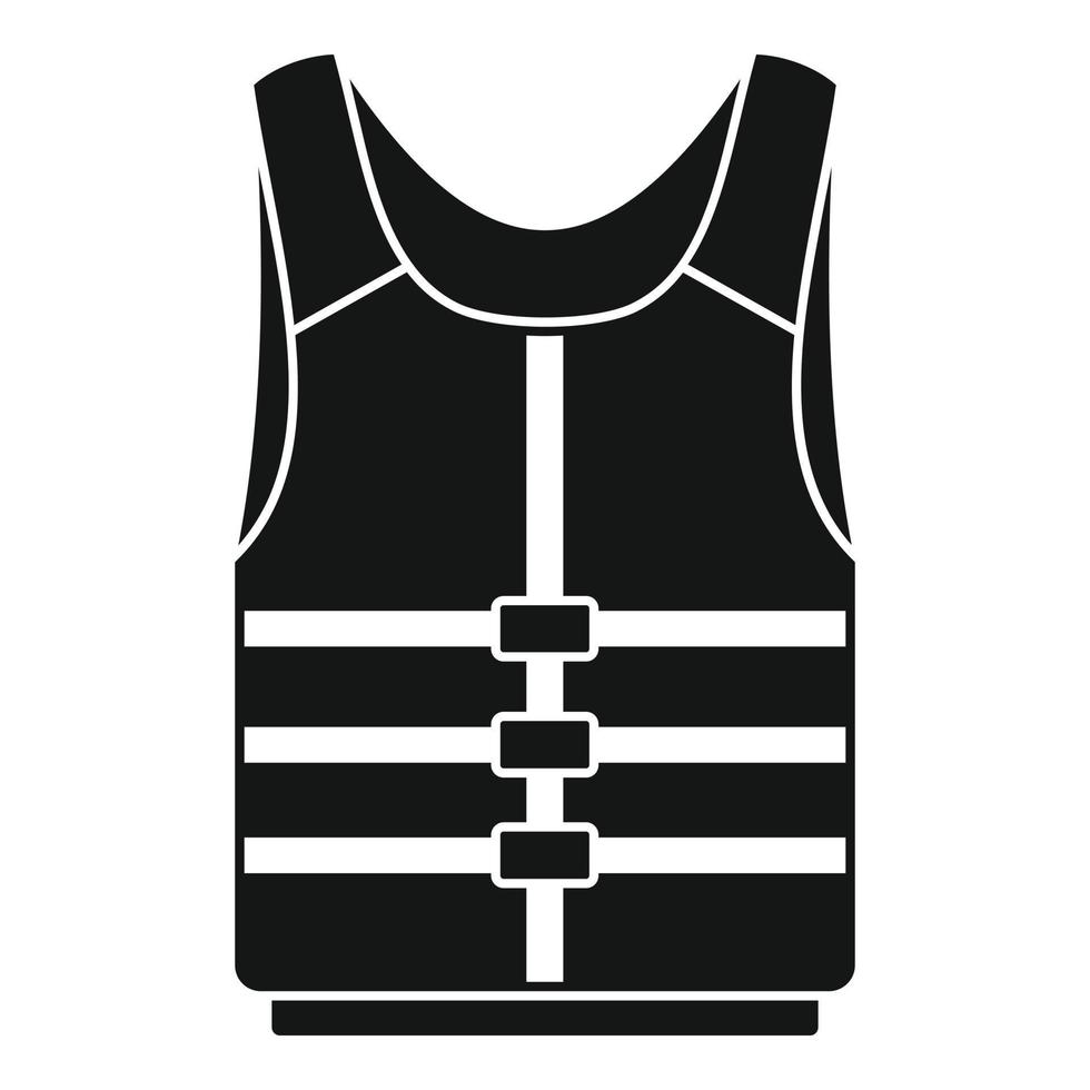 Life jacket icon, simple style vector