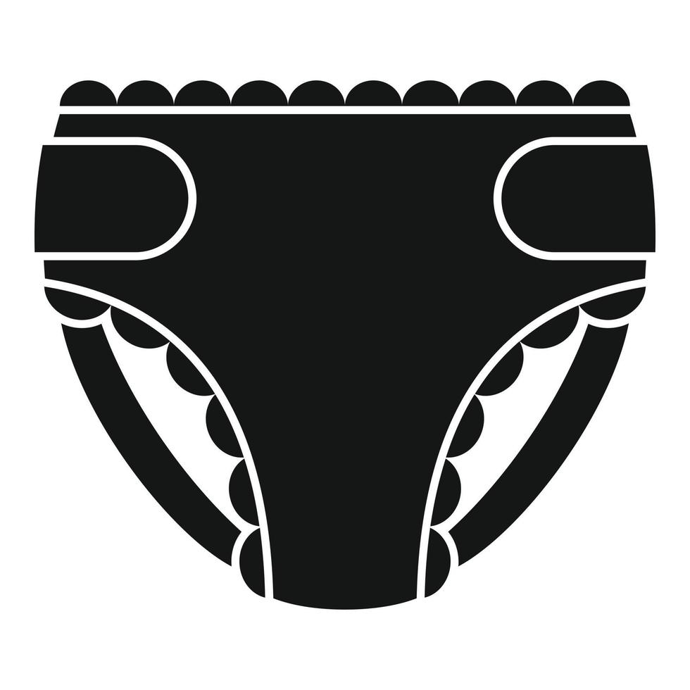 Baby nappy icon, simple style vector