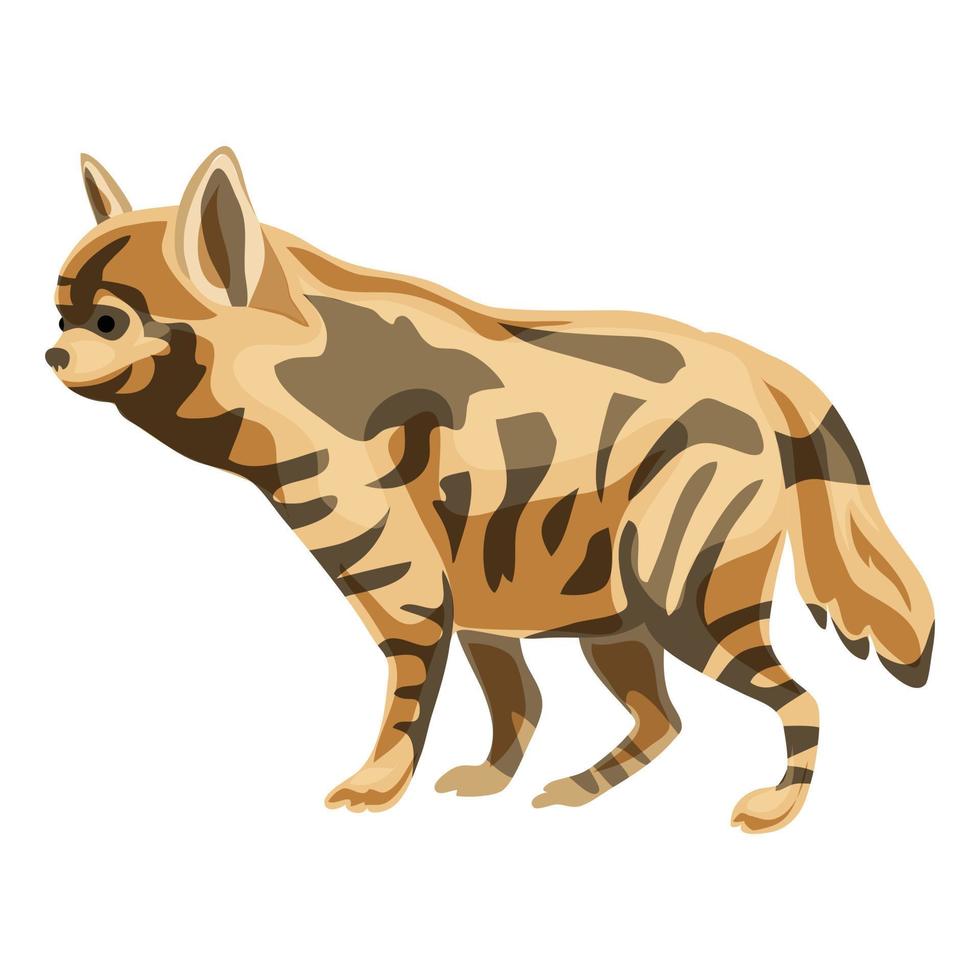 Hyena icon, cartoon style vector
