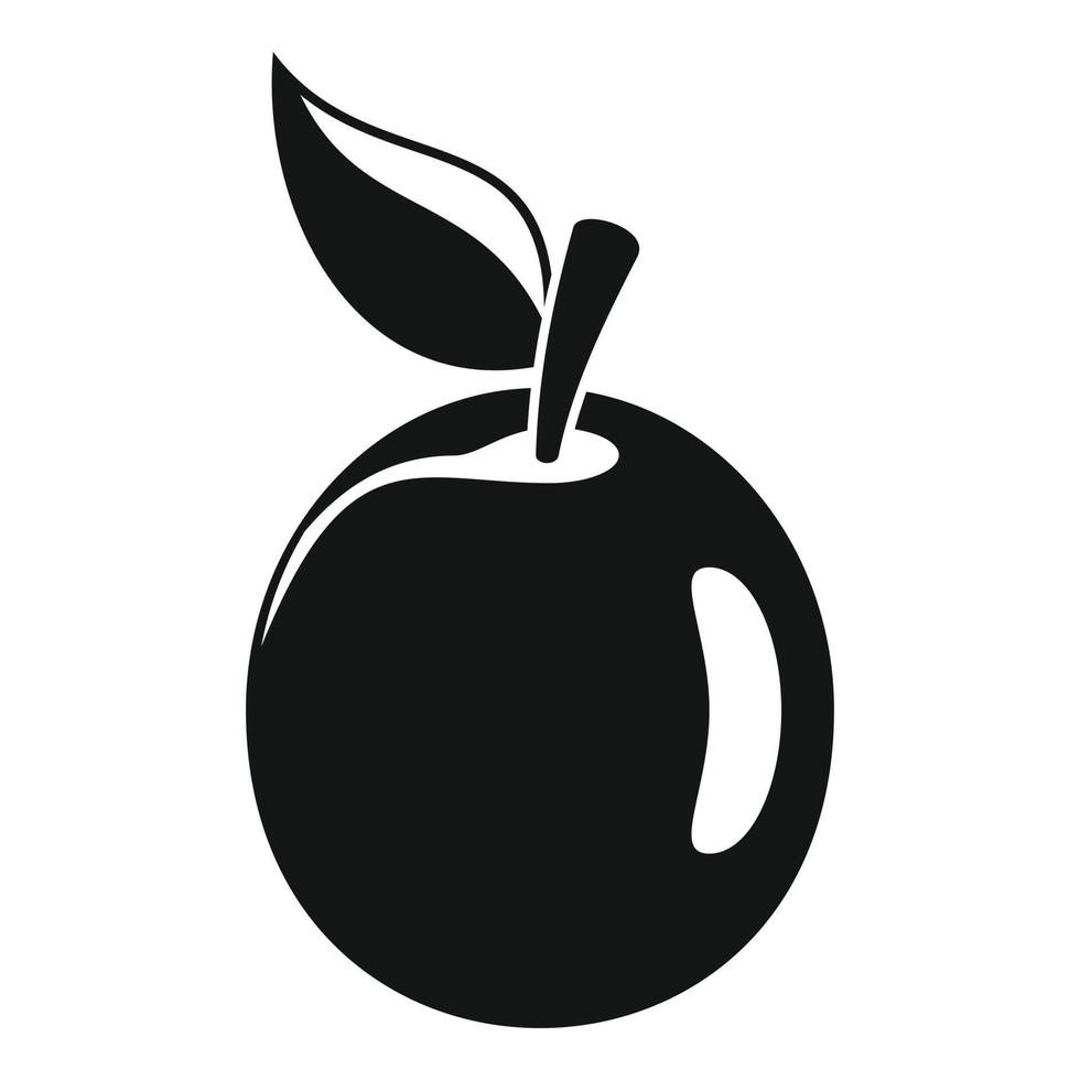 Fresh apricot icon, simple style vector