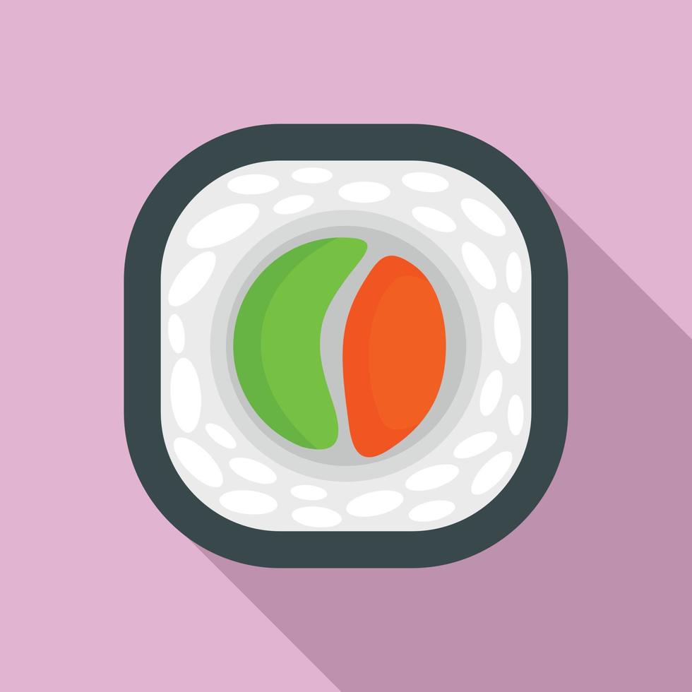 Tai sushi icon, flat style vector