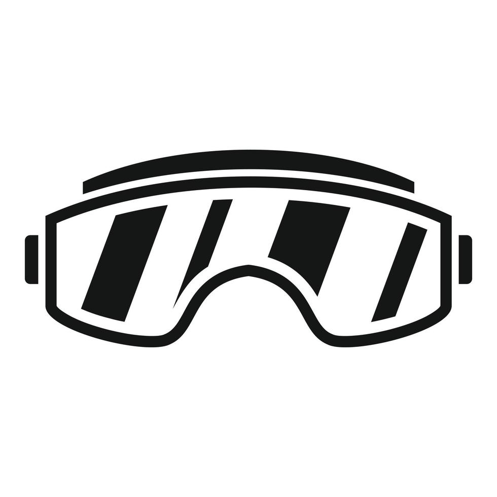 icono de gafas de esquí, estilo simple vector