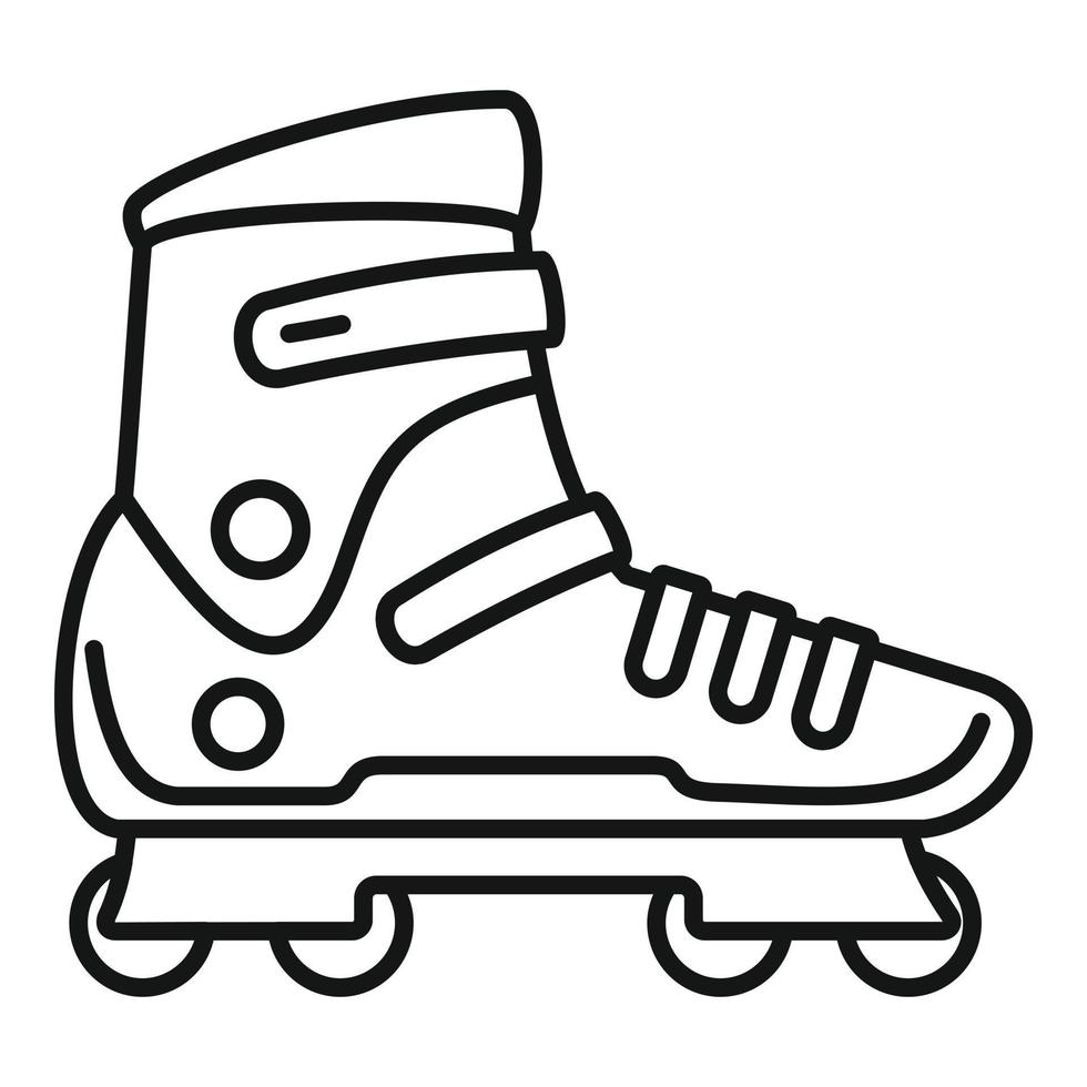 Extreme sport inline skates icon, outline style vector