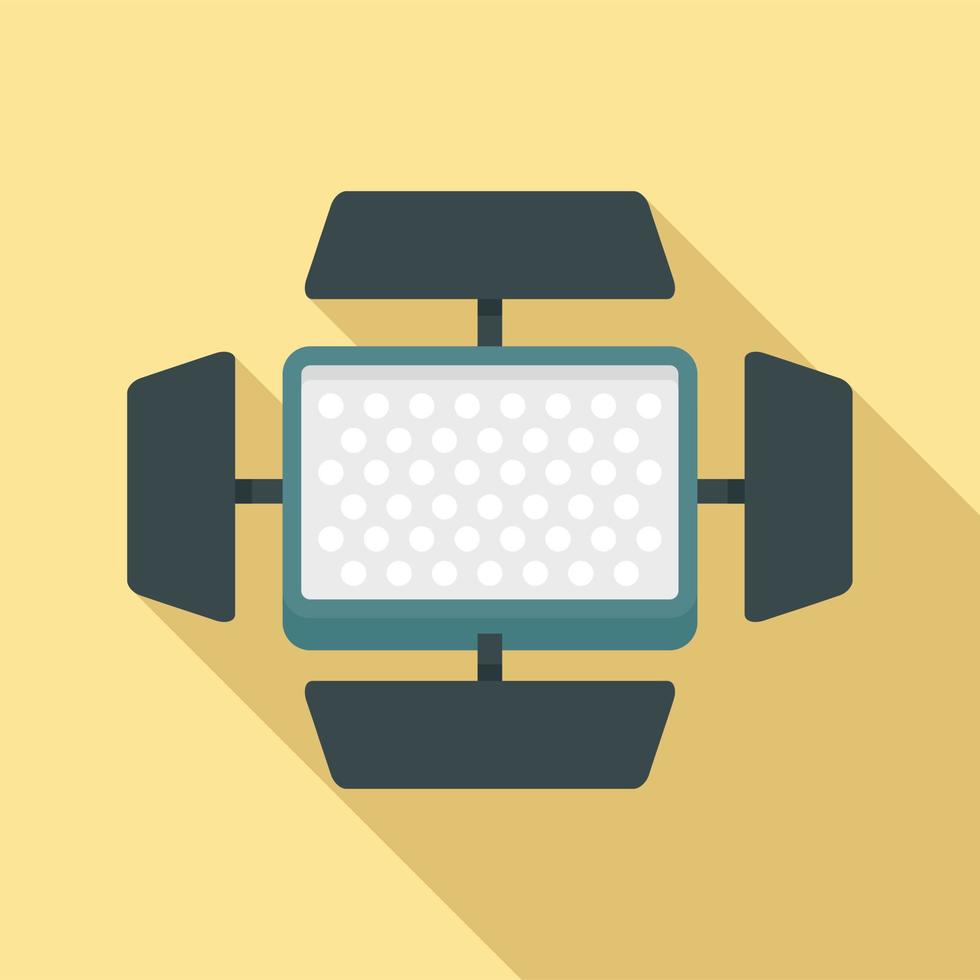 Video camera flash icon, flat style vector