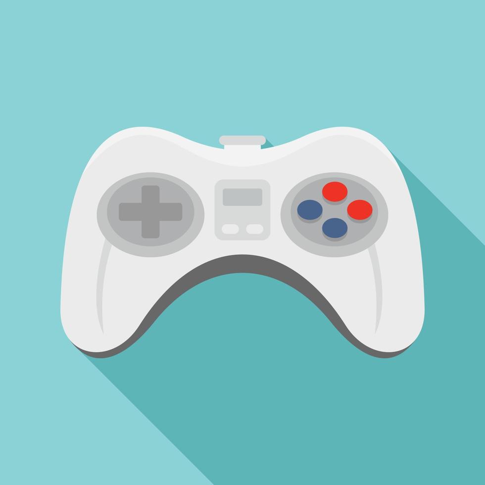 Videogame controller icon, flat style vector