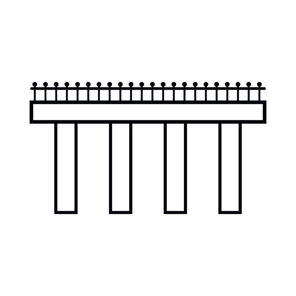Bridge icon, outline style vector