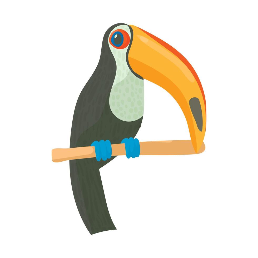 Toucan icon, cartoon style vector