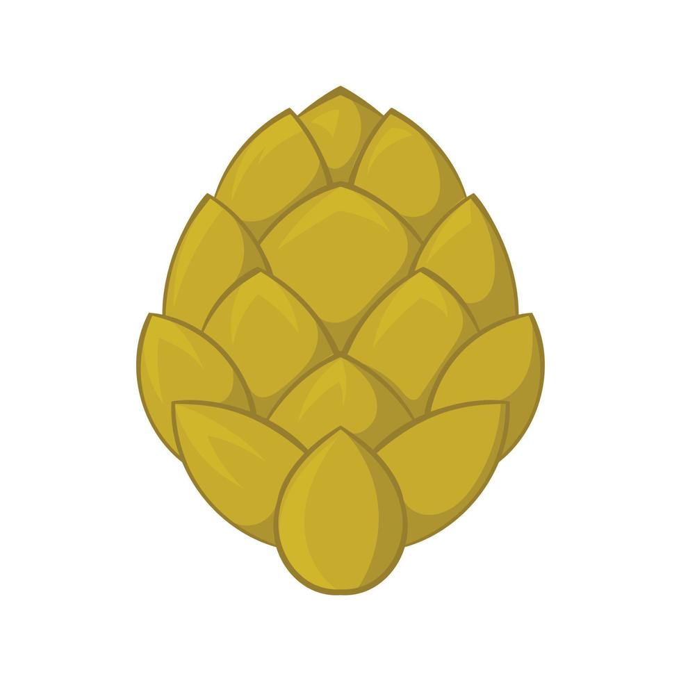 Hop cone icon in cartoon style vector