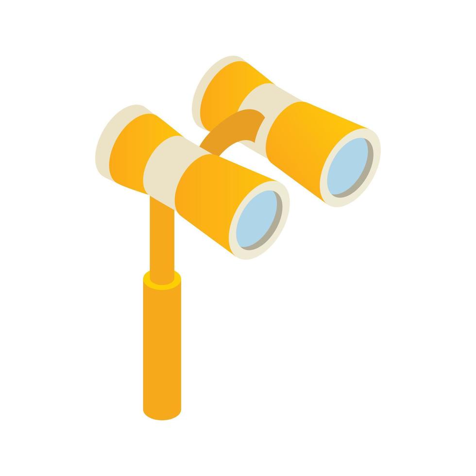 Elegant theater binocular icon, isometric 3d style vector