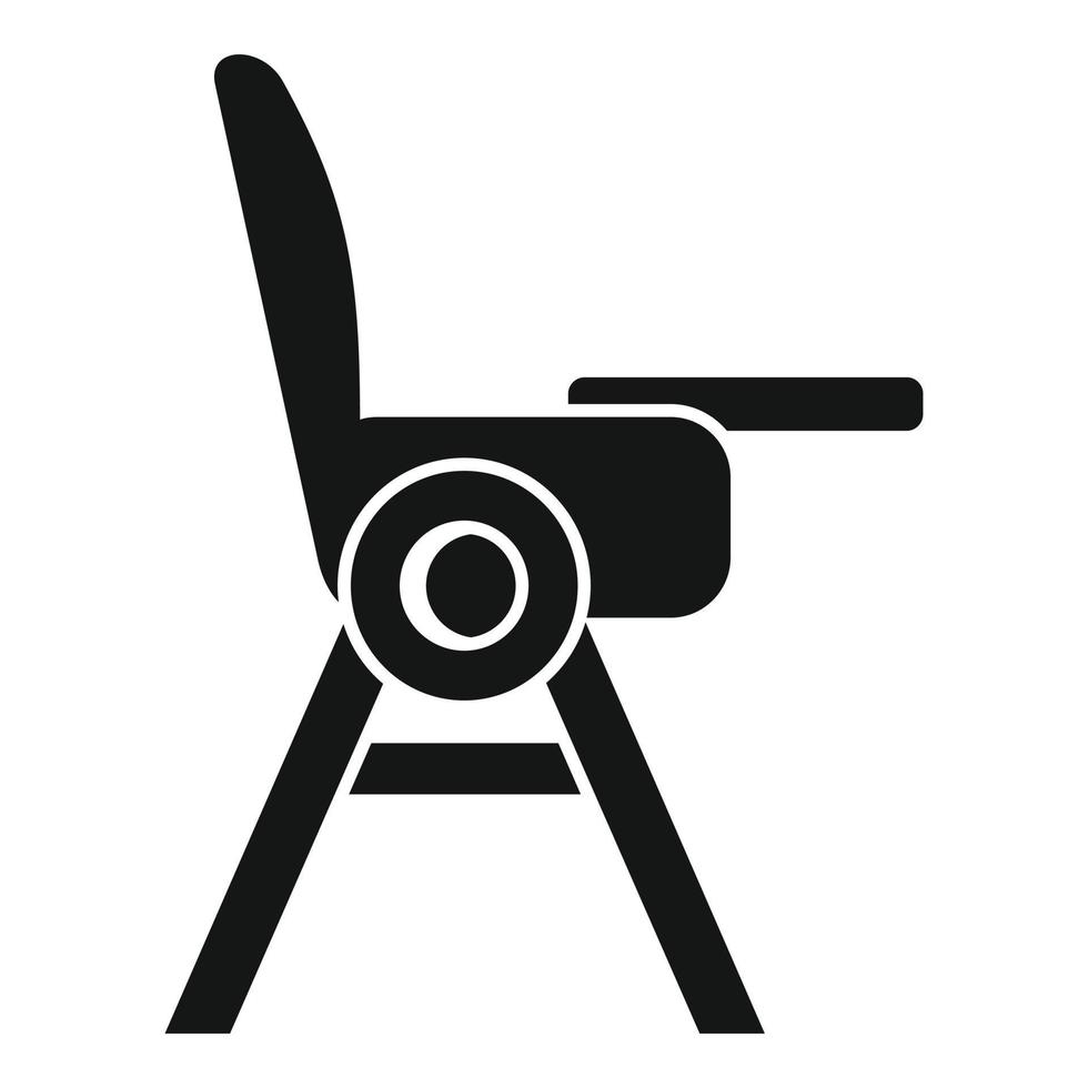 icono de silla de asiento de bebé, estilo simple vector