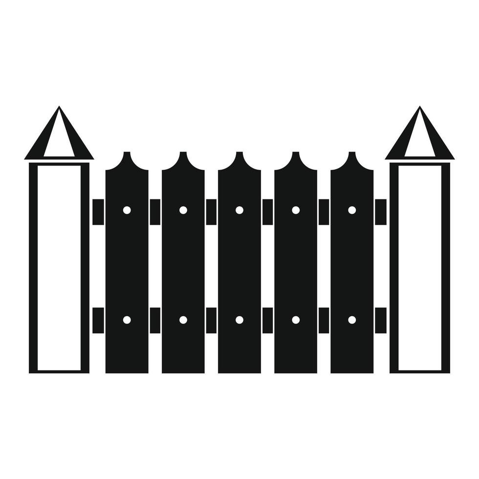 icono de valla de jardín, estilo simple. vector