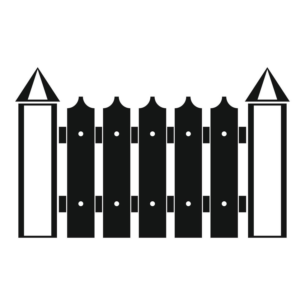 Garden fence icon, simple style. vector