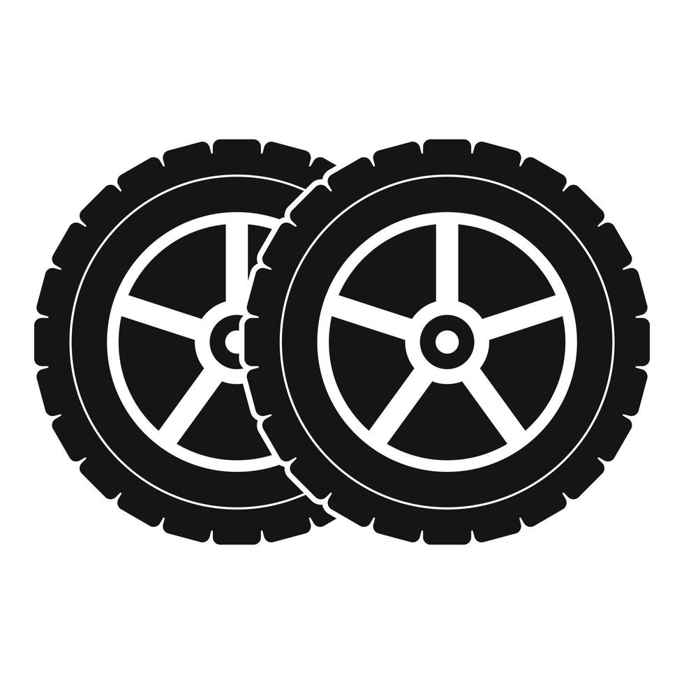 icono de neumático de coche, estilo simple. vector