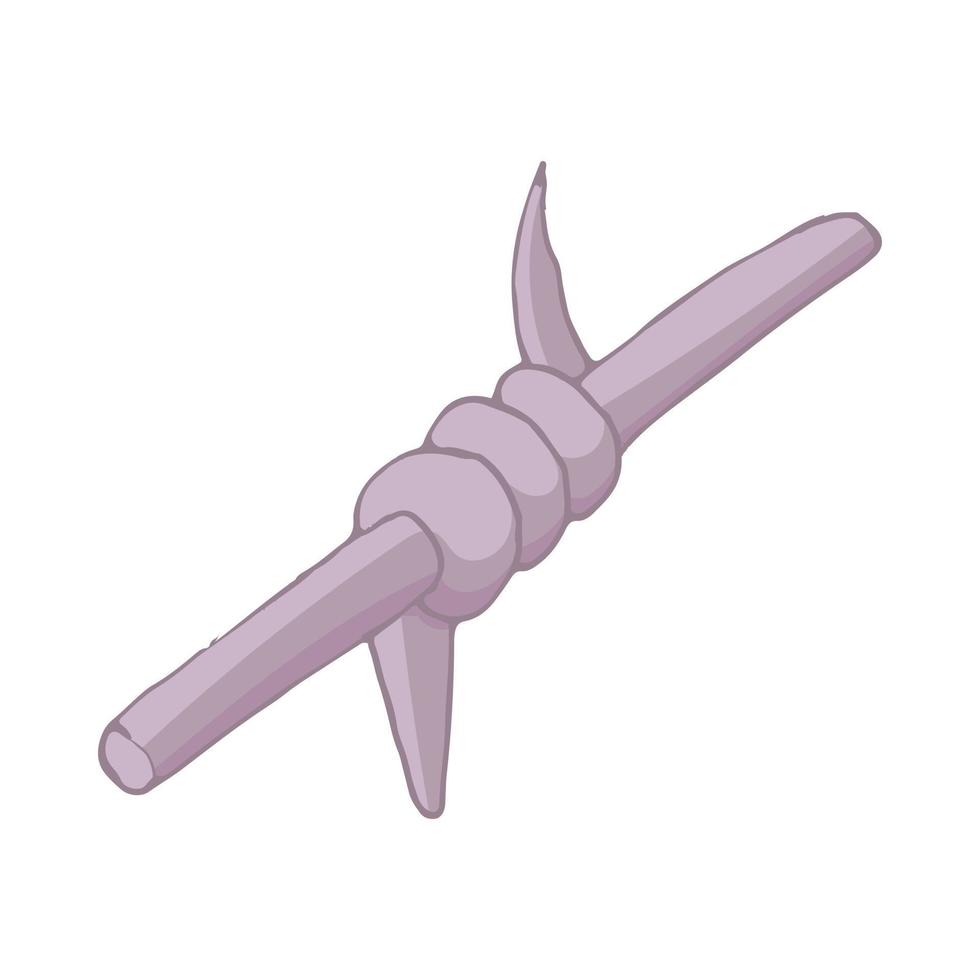 Barbed wire icon in cartoon style vector