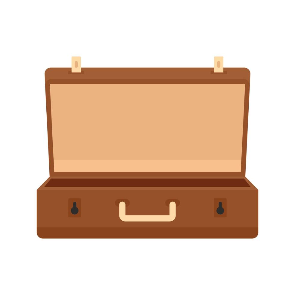 icono de estuche de viaje, tipo plano vector